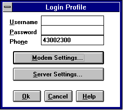 Login properties